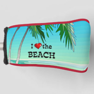 I Love the Beach, Tropical Blue Golf Head Cover