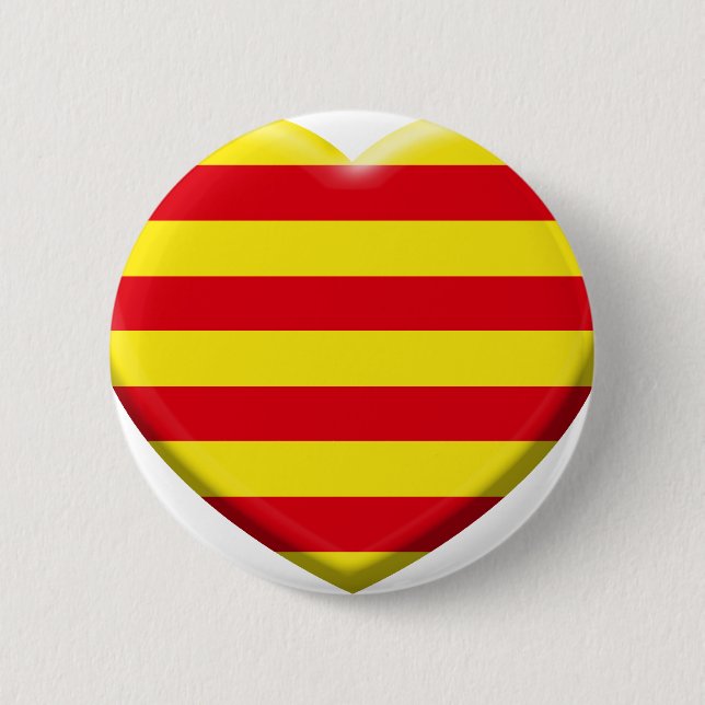 I love the Catalans 6 Cm Round Badge (Front)