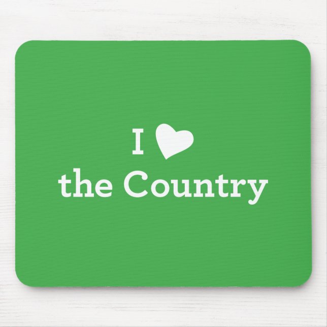 I Love the Country Mouse Mat (Front)