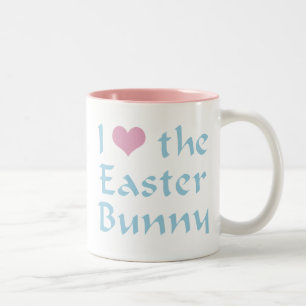 I Love the Easter Bunny Two-Tone Coffee Mug