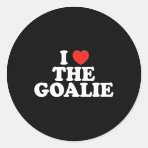 I Love The Goalie Heart Soccer Hockey Sport Goalie Classic Round Sticker