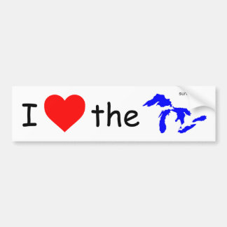I Love the Great Lakes Bumper Sticker