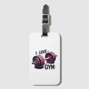 I love the gym luggage tag