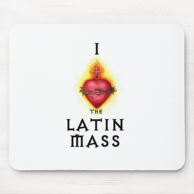 I LOVE the Latin Mass Sacred Heart of Jesus Mouse Mat (Front)