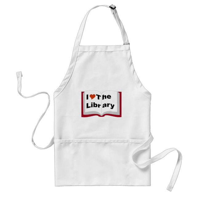 I Love The Library Standard Apron (Front)