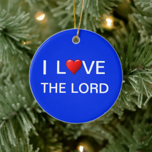 I LOVE THE LORD CERAMIC TREE DECORATION