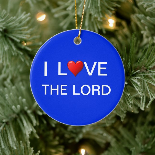 I LOVE THE LORD CERAMIC TREE DECORATION (Tree)