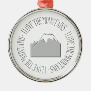 I love the mountains metal tree decoration