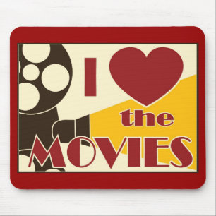 I Love the Movies Mouse Mat