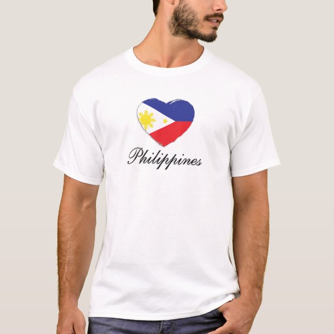 I Love the Philippines with Flag Heart