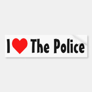 I Love The Police Bumper Sticker