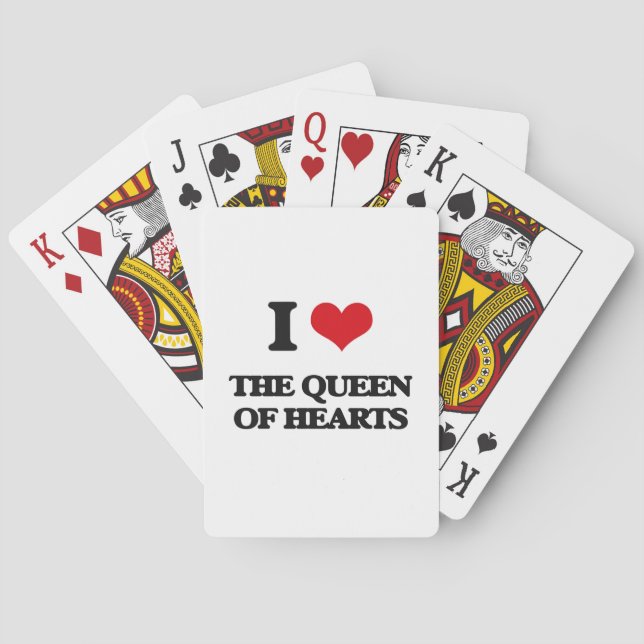 I love The Queen Of Hearts Playing Cards (Back)