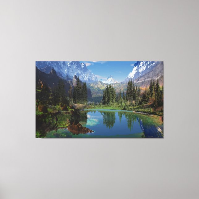 I Love the Rocky Mountain Stretched Canvas Print (Front)