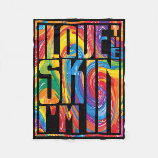 I Love The Skin I'm African Melanin Juneteenth Bla Fleece Blanket