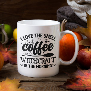I Love the Smell Coffee Funny Witch Halloween Mug