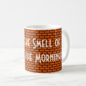 I Love the Smell of 8-Bit in the Morning, Orange Coffee Mug (Front Right)