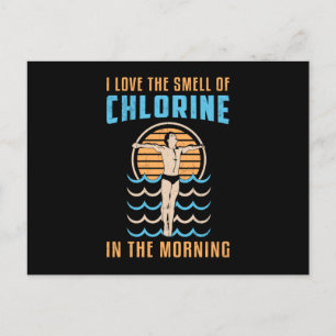 I Love The Smell Of Chlorine Swimming Swimmer Swim Postcard