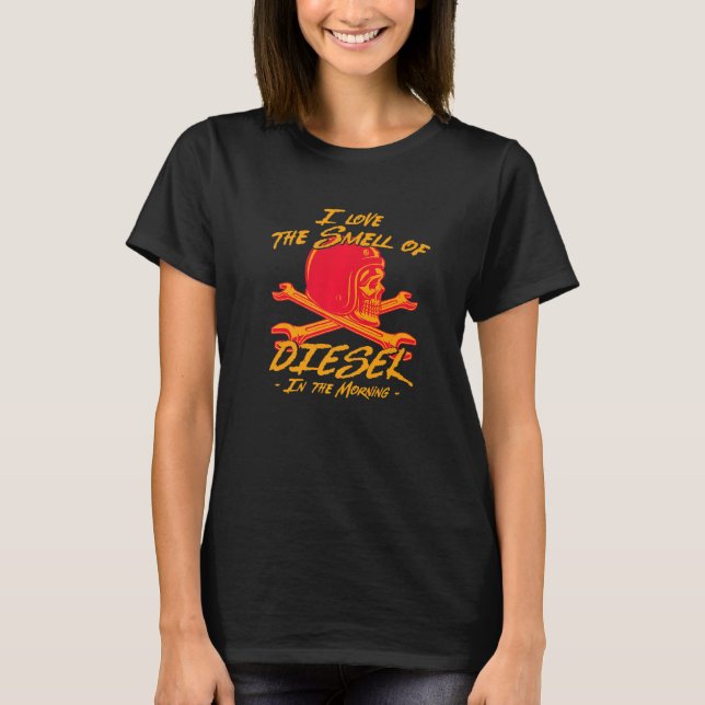 I Love The Smell Of Diesel Car Mechanic Auto Servi T-Shirt (Front)