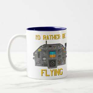 i love the smell of jet fuel in the morning Two-Tone coffee mug