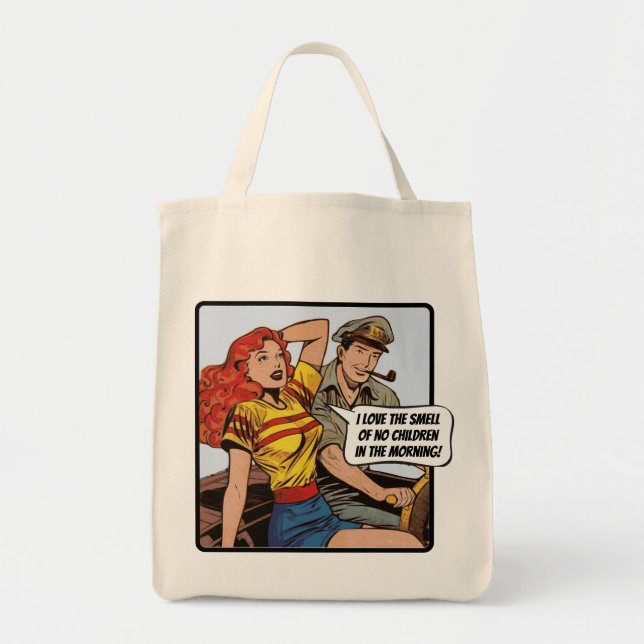 I love the smell of no children in the morning!  tote bag (Front)