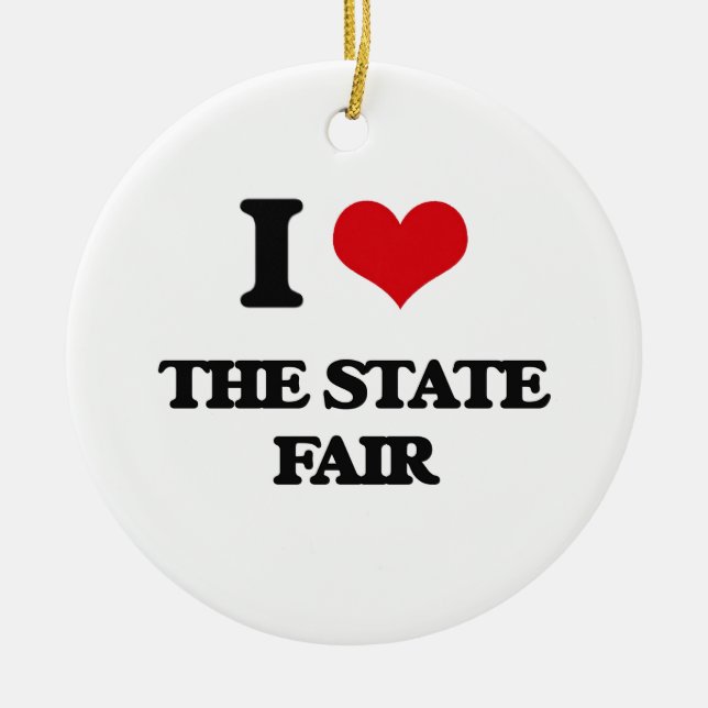I love The State Fair Ceramic Tree Decoration (Front)