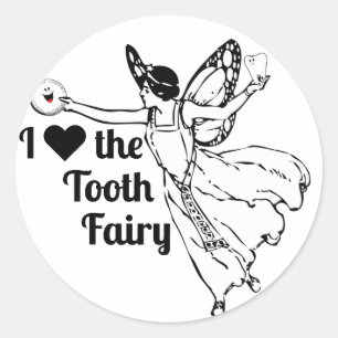 I Love The Tooth Fairy! Classic Round Sticker