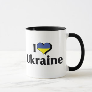 I Love The Ukraine Flag Mug