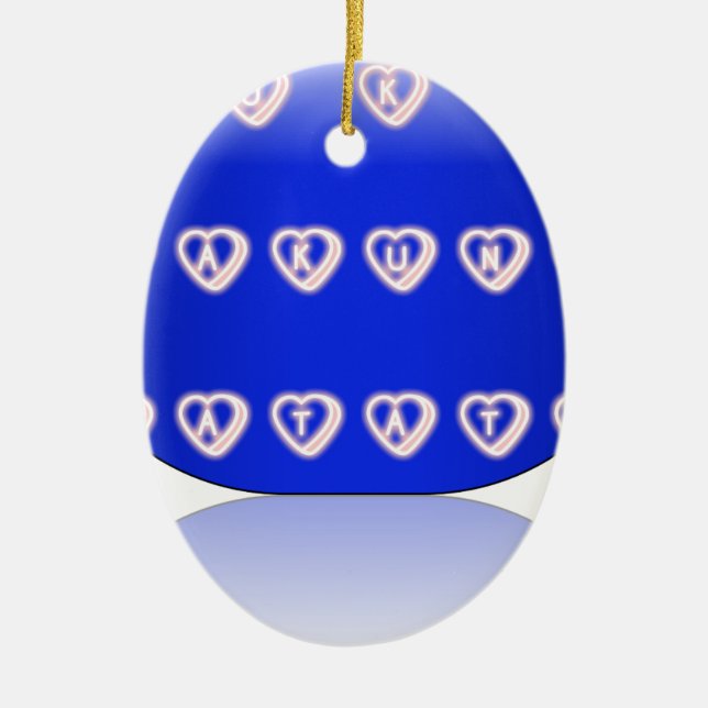I love The United Kingdom Ceramic Tree Decoration (Front)