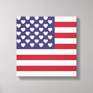 I LOVE THE UNITED STATES OF AMERICA CANVAS PRINT