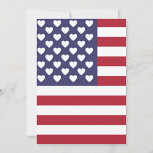 I LOVE THE UNITED STATES OF AMERICA INVITATION