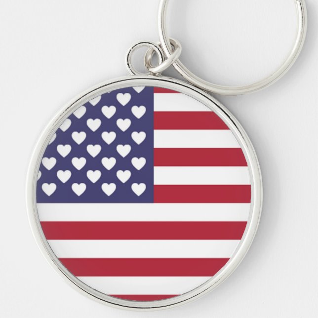 I LOVE THE UNITED STATES OF AMERICA KEY RING (Front)