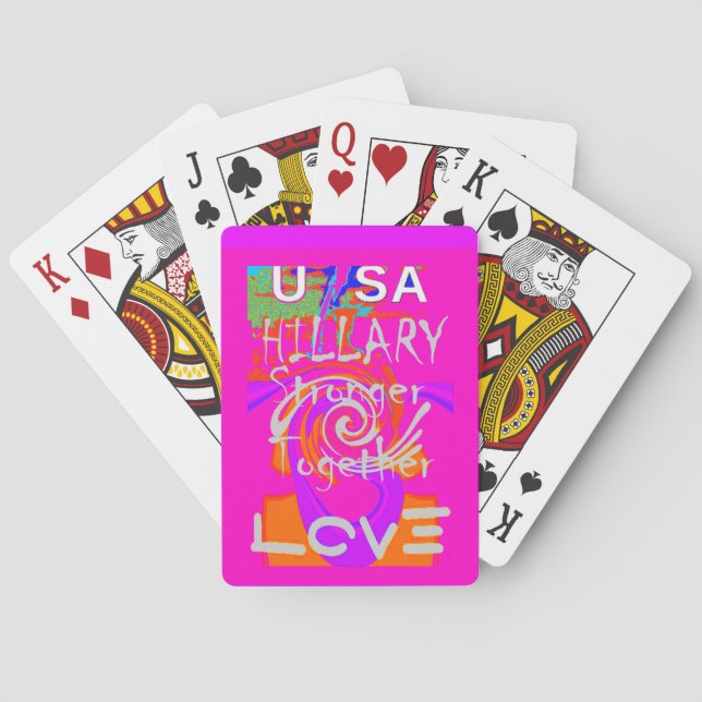 I Love The United States: Stronger Together Playing Cards (Back)