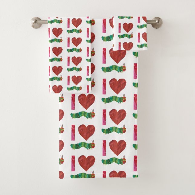 I Love The Very Hungry Caterpillar Bath Towel Set (Insitu)