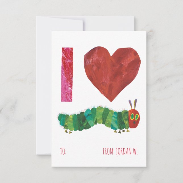 I Love The Very Hungry Caterpillar Invitation (Front)
