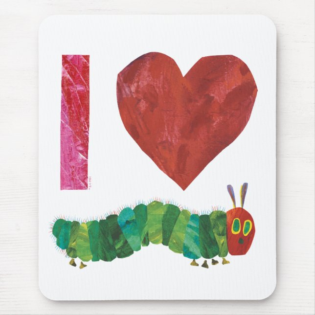 I Love The Very Hungry Caterpillar Mouse Mat (Front)