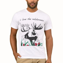 I Love the Wilderness Rustic Wildflowers Moose