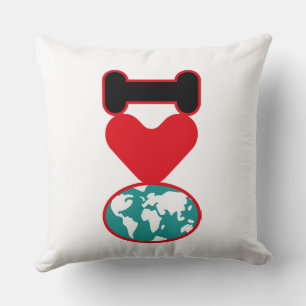 I LOVE THE WORLD BY MASANSER PIXELAT CUSHION