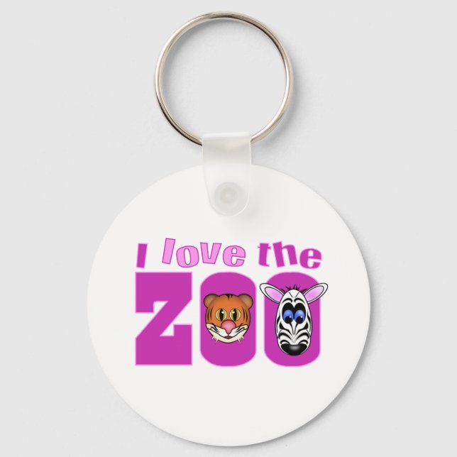I Love the Zoo Key Ring (Front)