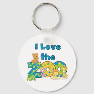 I Love the Zoo Keychain
