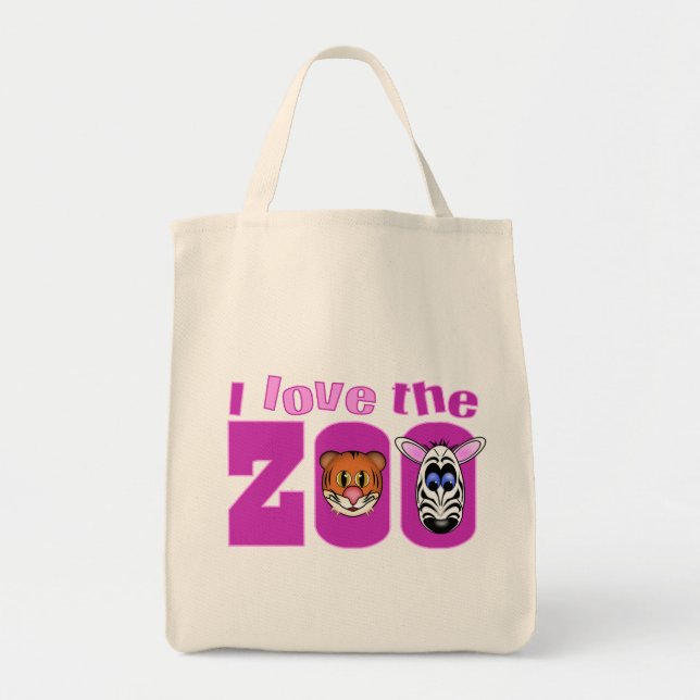 I Love the Zoo Tote Bag (Front)