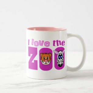 I Love the Zoo Two-Tone Coffee Mug
