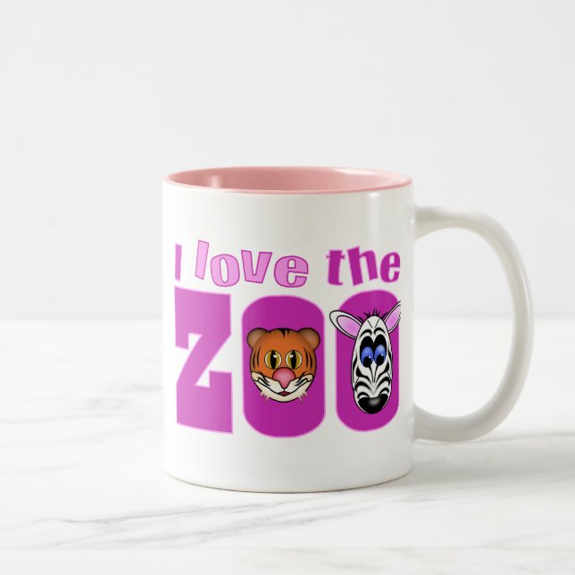 I Love the Zoo Two-Tone Coffee Mug (Right)