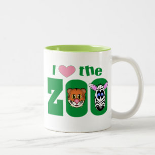 I Love the ZOO Two-Tone Coffee Mug