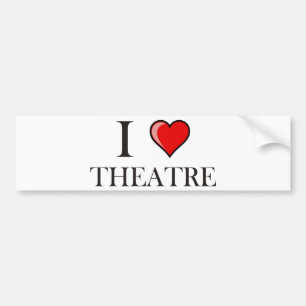 I Love Theatre Bumper Sticker