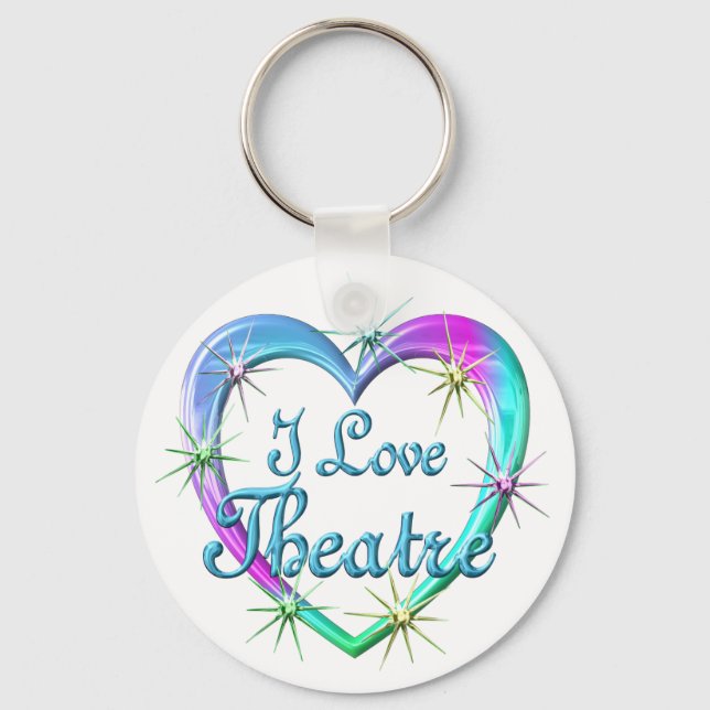 I Love Theatre Key Ring (Front)