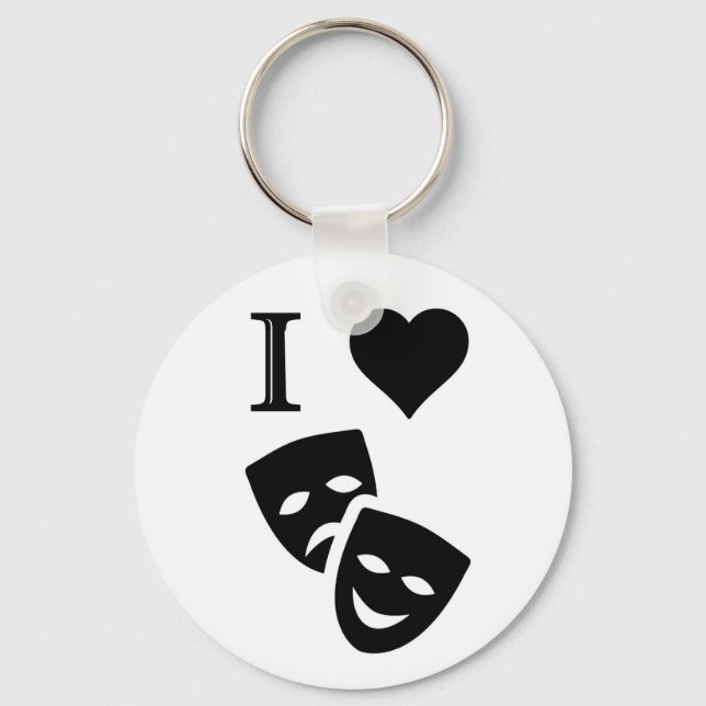 I Love Theatre Key Ring (Front)