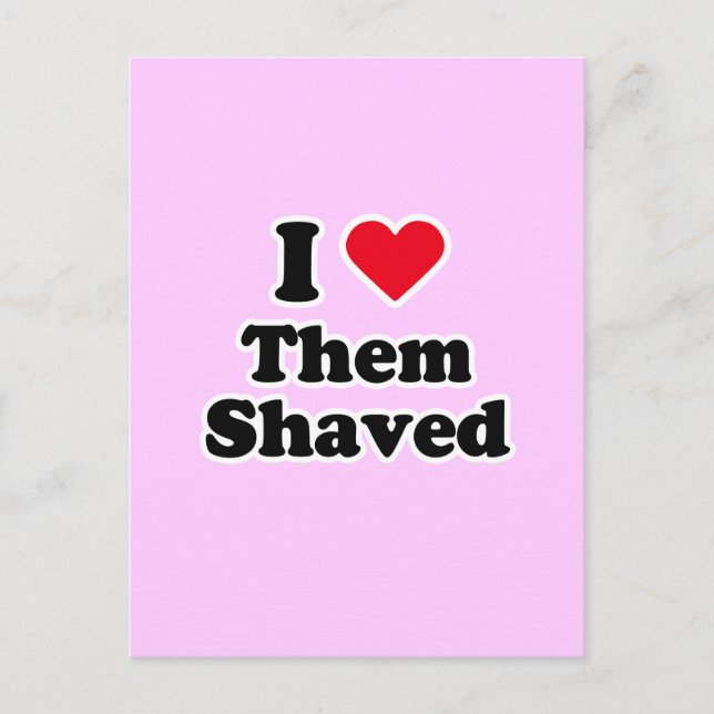 I love them shaved postcard (Front)