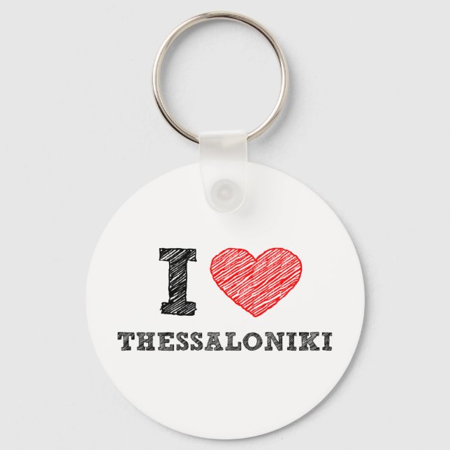I love Thessaloniki Key Ring (Front)