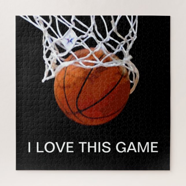 I Love This Game Basketball Art Sports Jigsaw Puzzle (Vertical)