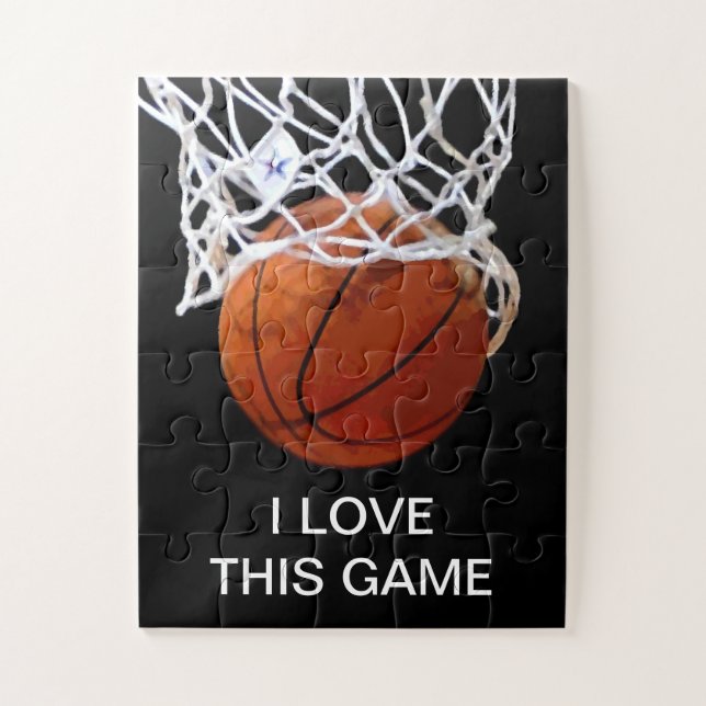 I Love This Game Basketball Art Sports Jigsaw Puzzle (Vertical)
